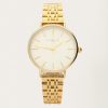 Rond horloge met schakels & witte wijzerplaat