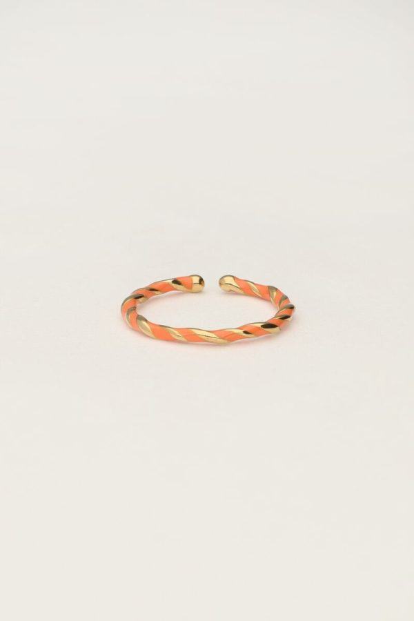 Gedraaide ring met oranje - Image 6