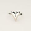 Minimalistische ring met statement hartje