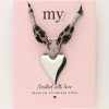 Panterprint cord ketting met statement hart - Image 5
