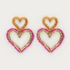 Sunrocks oorhanger met twee hartjes en kralen - Image 3