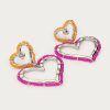 Sunrocks oorhanger met twee hartjes en kralen - Image 4